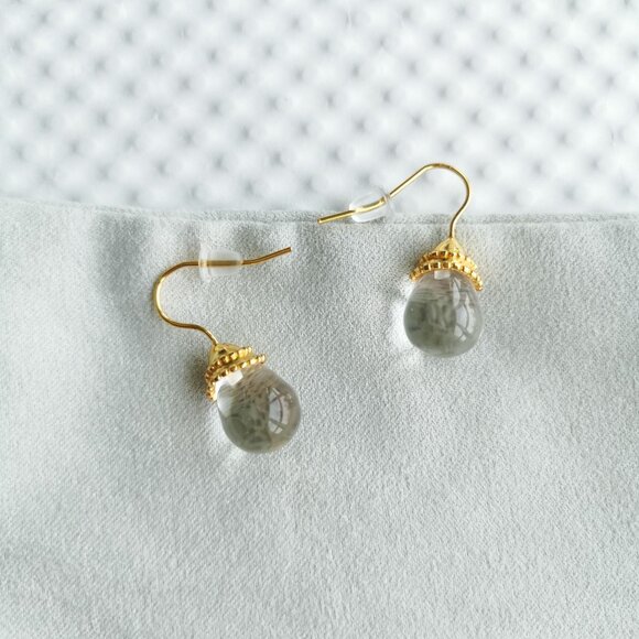 Julie Vos Gold Clear Crystal Noel Demi Earrings Small NEW - Picture 4 of 4